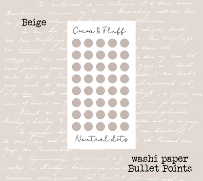 Bullet Point Stickers for Journals & Planners