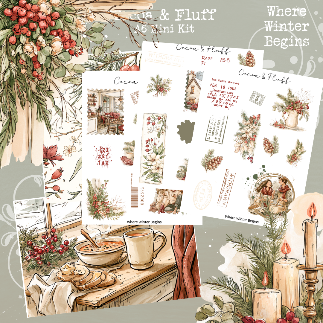 Where Winter Begins A6/personal size Journaling kit