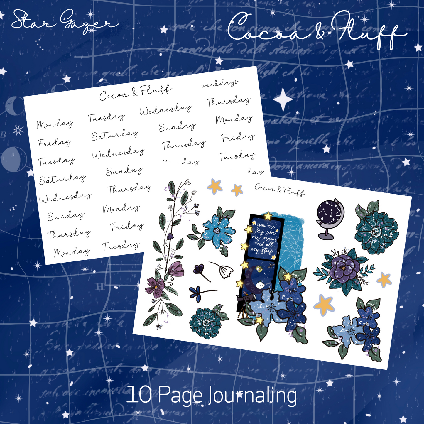 Star Gazer 10 Page Journaling Kit