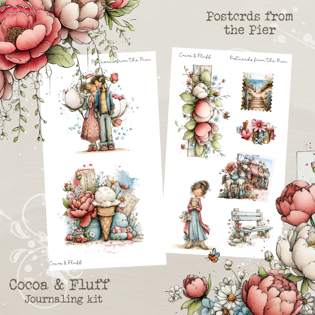 Postcards from the Pier | 12 Page Journaling Kit