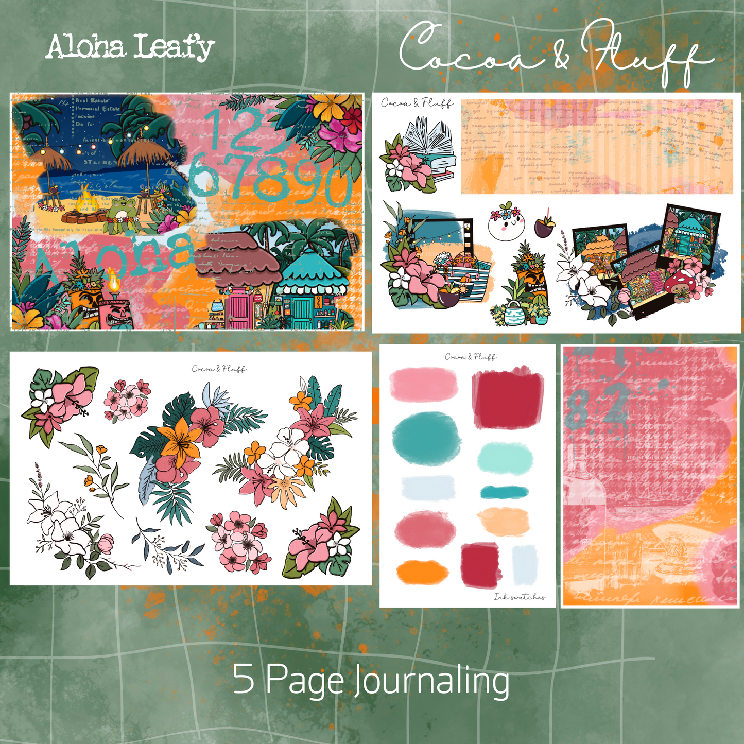 Aloha Leafy Journaling Kit