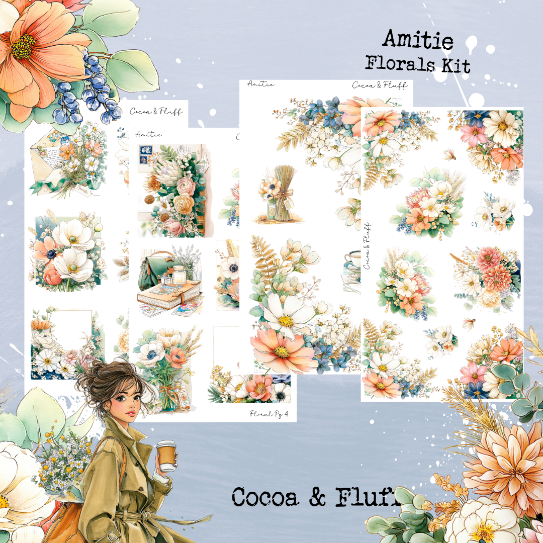 Florals Mini Journaling Kit - Amitie
