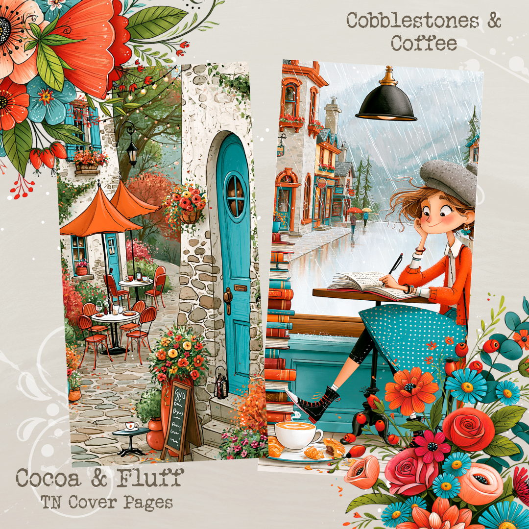 TN Cover Sheets - NEW ITEM - Cobblestones & Coffee