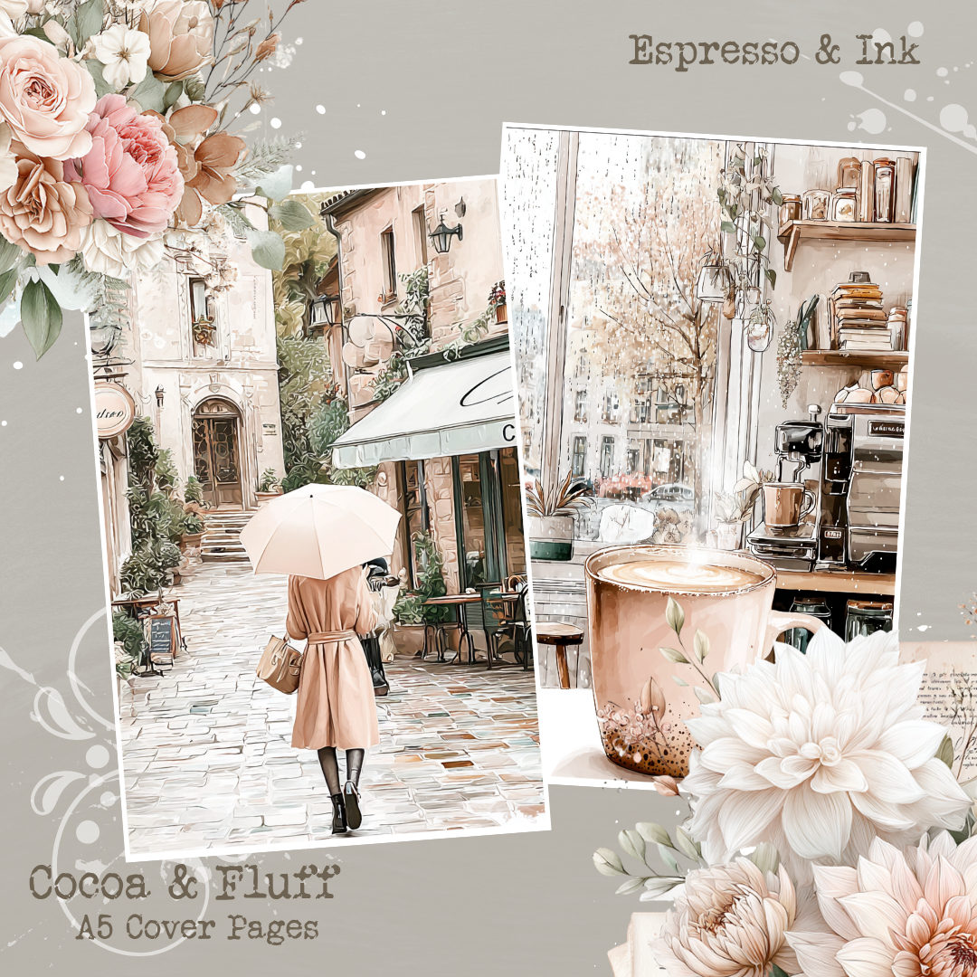 A5 Cover Sheets - NEW ITEM - Espresso & Ink