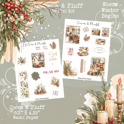 Where Winter Begins A6/personal size Journaling kit