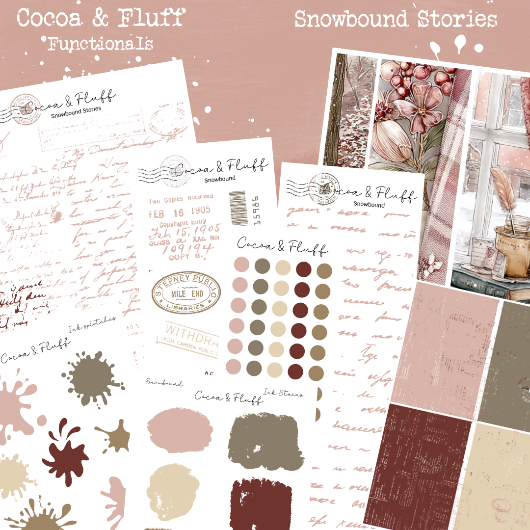 Functional Planner Stickers – Snowbound Stories – Cocoa & Fluff