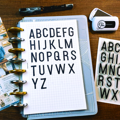 Sophia Alpha Stamp Set | 4x6 Photopolymer Stamps