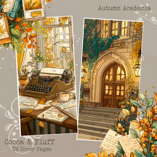 TN Cover Sheets - NEW ITEM - Autumn Academia