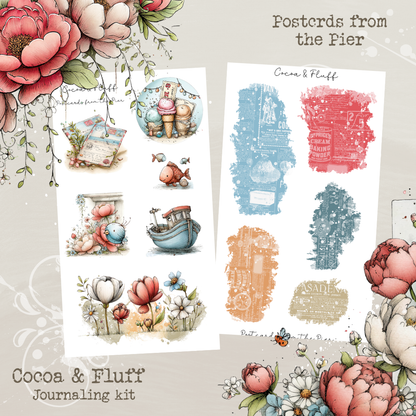 Postcards from the Pier | 12 Page Journaling Kit