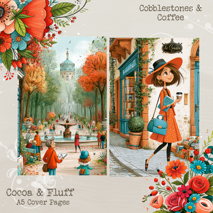 A5 Cover Sheets - NEW ITEM - Cobblestones & Coffee