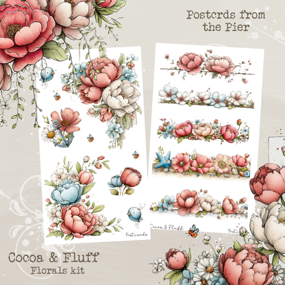 Florals Mini Journaling Kit - Postcards from the Pier