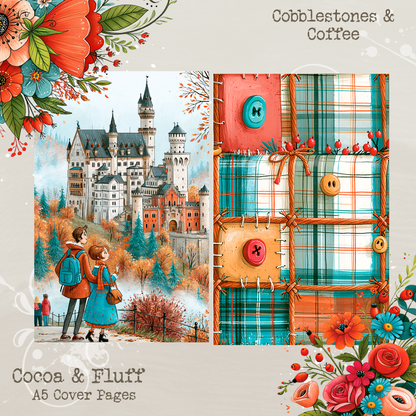 A5 Cover Sheets - NEW ITEM - Cobblestones & Coffee