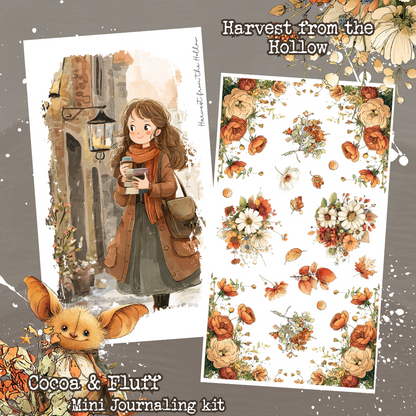 Harvest from the Hollow 6 page Mini Journaling Kit