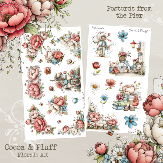 Florals Mini Journaling Kit - Postcards from the Pier