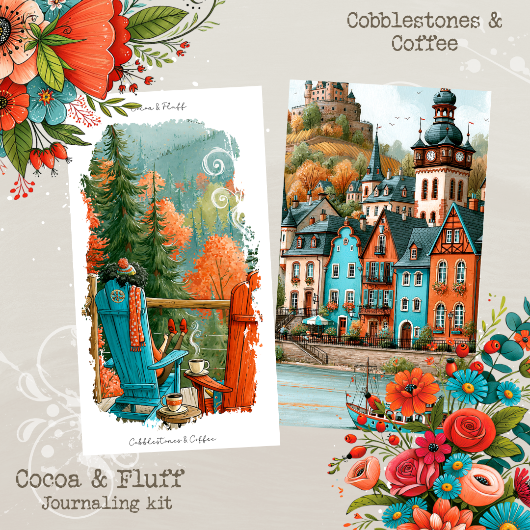 Cobblestones & Coffee| 12 Page Journaling Kit