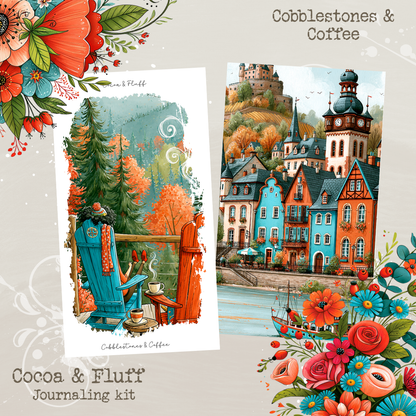 Cobblestones & Coffee| 12 Page Journaling Kit