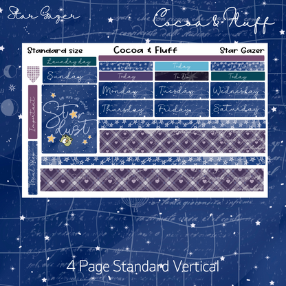 Star Gazer Standard Vertical Weekly Sticker Kit