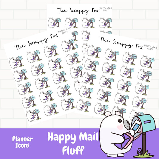 Happy Mail Fluff Planner Icons