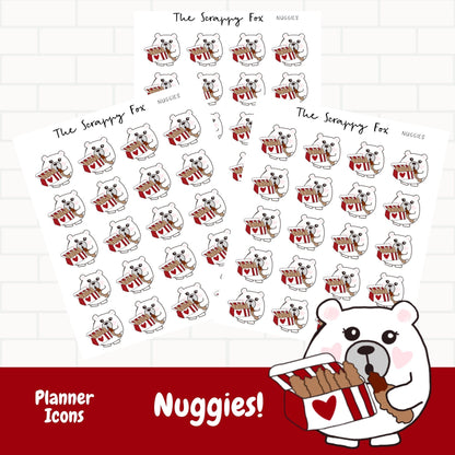 Chicken Nuggets Planner Icons