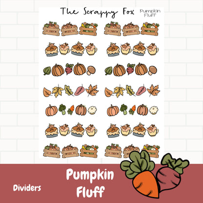 Pumpkin Fluff Dividers Sheet