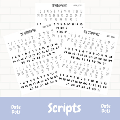 Date Dots Plannar Scripts