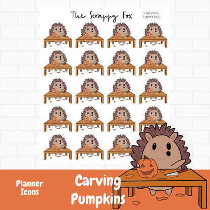 Carving Pumpkins Planner Icons