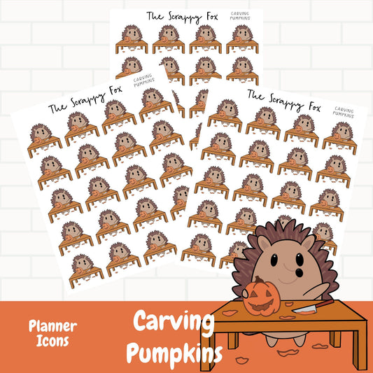 Carving Pumpkins Planner Icons