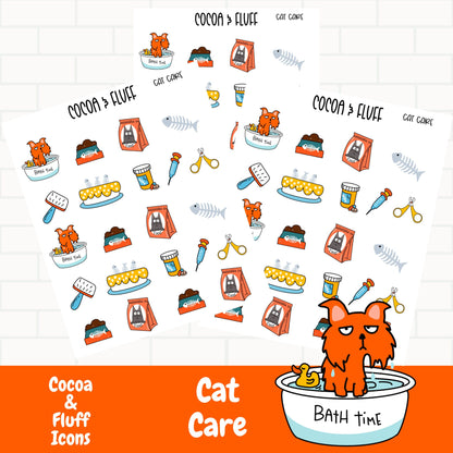 Cat Care Planner Icons