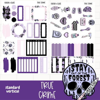 True Crime Standard Vertical Weekly Sticker Kit