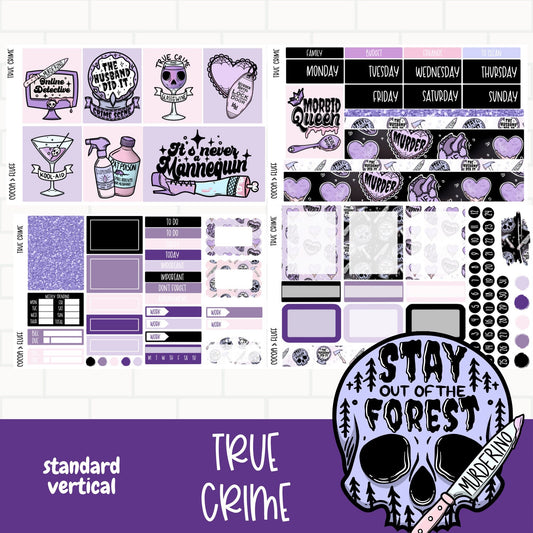 True Crime Standard Vertical Weekly Sticker Kit