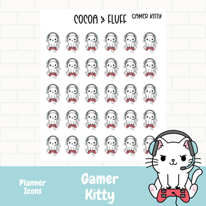 Gamer Kitty Planner Icons