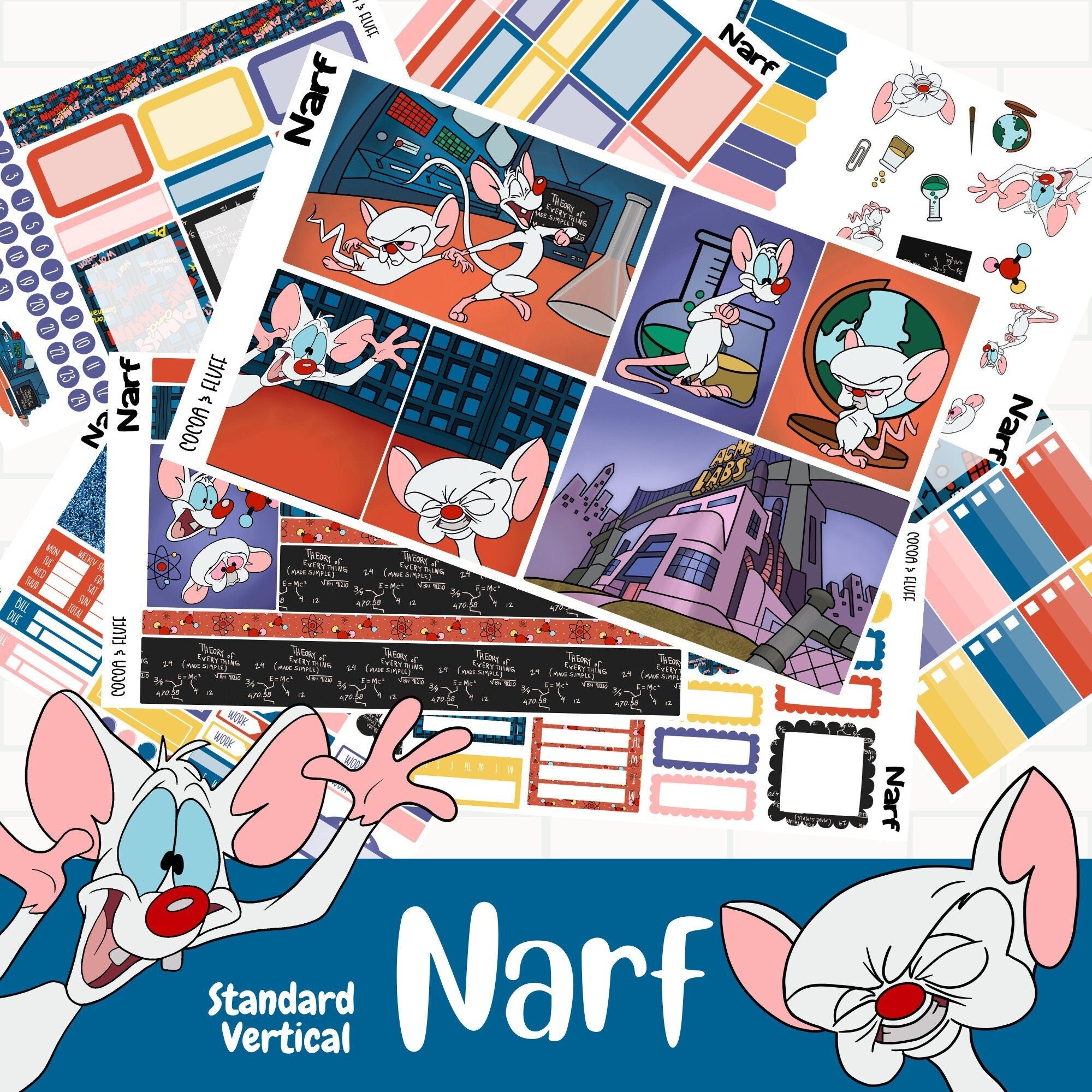 Narf Standard Vertical Weekly Sticker Kit – Cocoa & Fluff