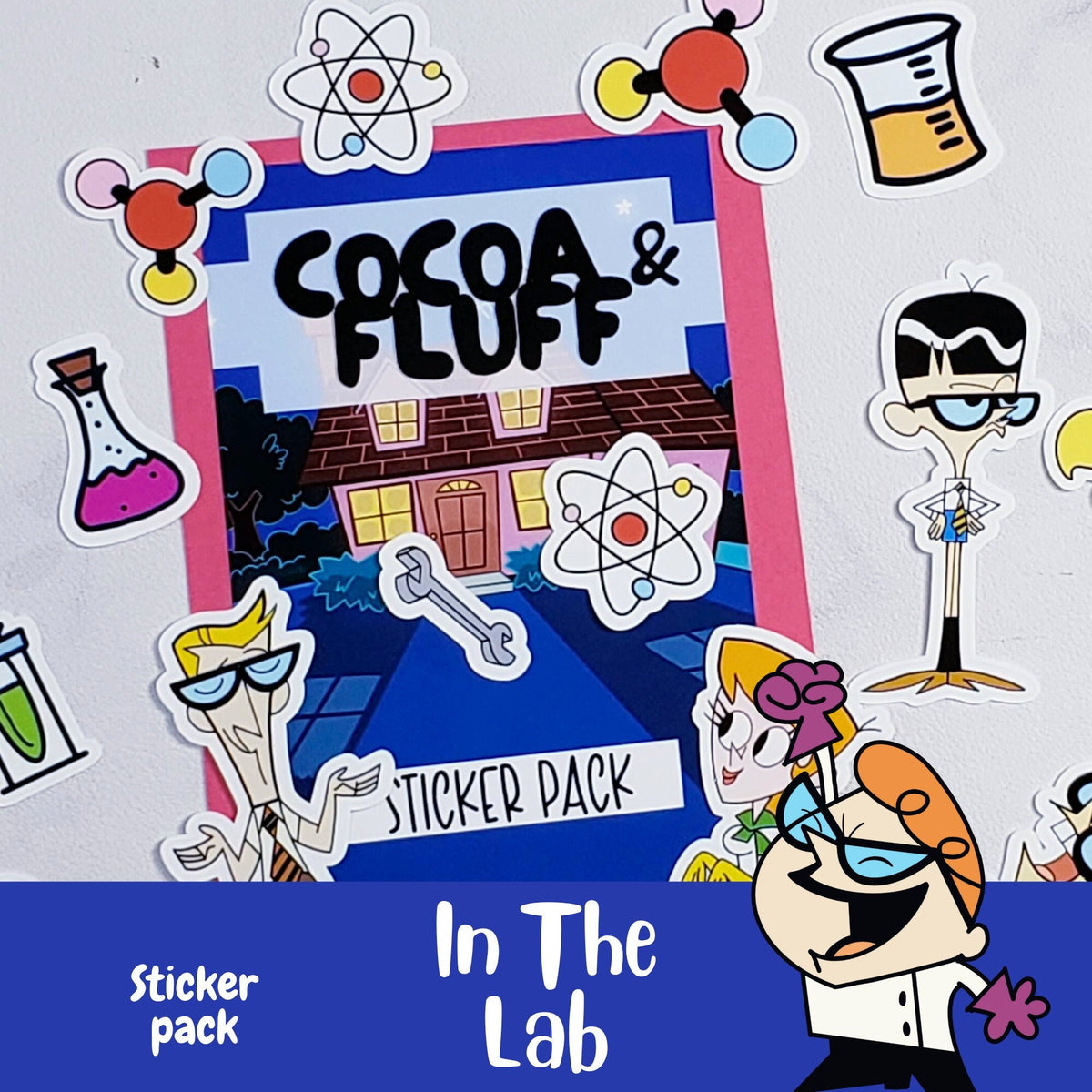 Fictional Lab Label In The Lab Sticker Pack – Cocoa & Fluff