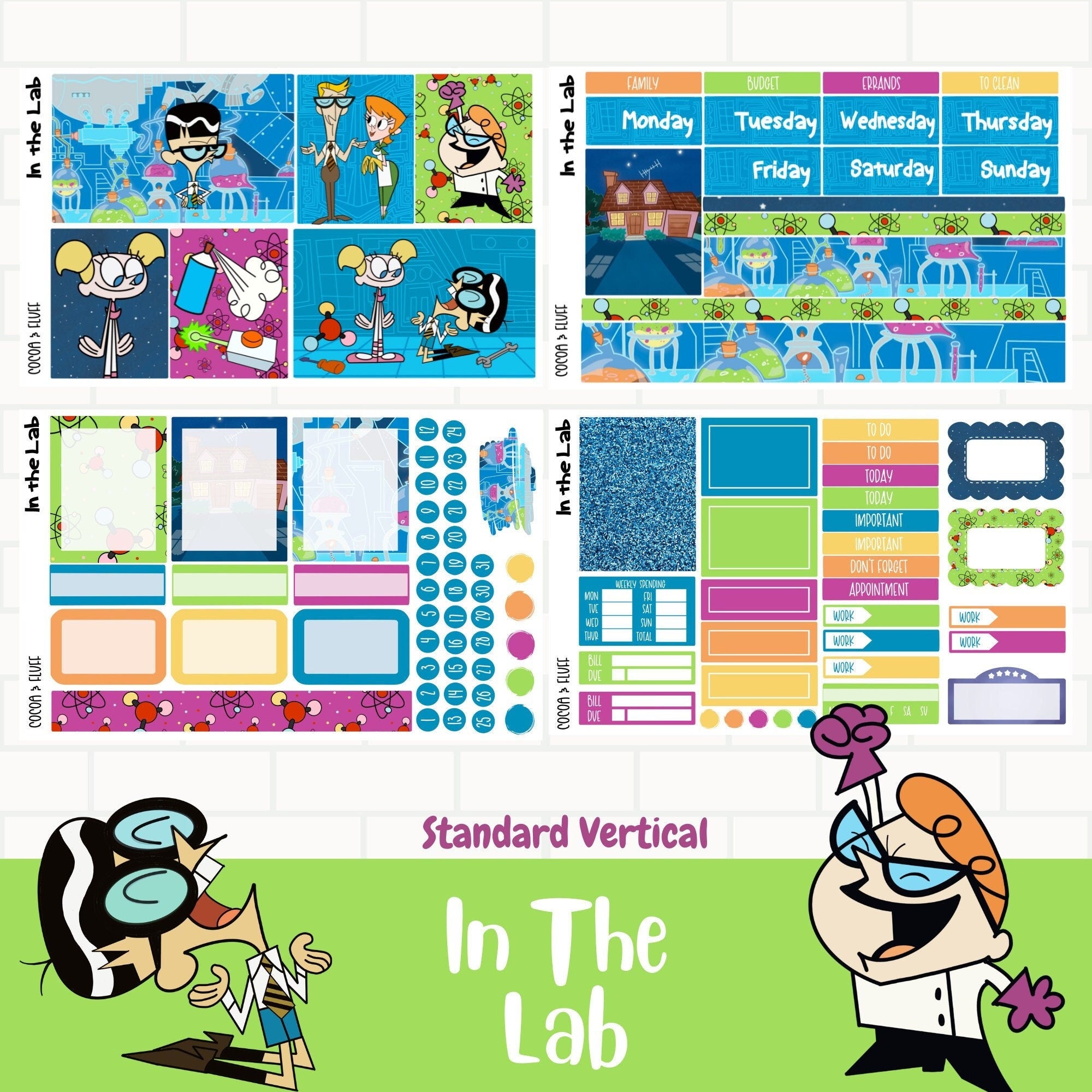 In The Lab Standard Vertical Stickers – Cocoa & Fluff