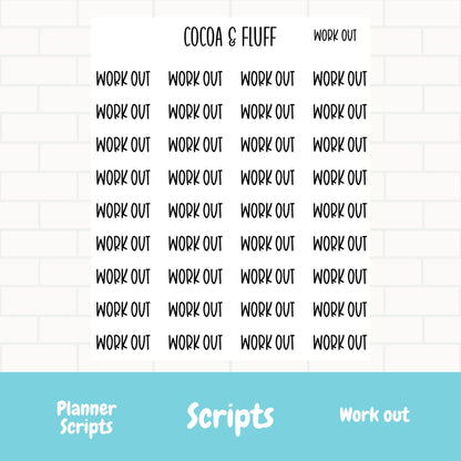 Workout Script Stickers