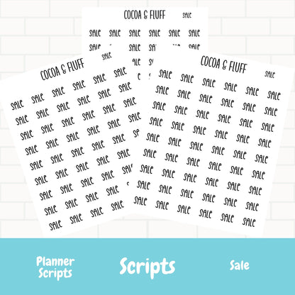 Sale Script Stickers
