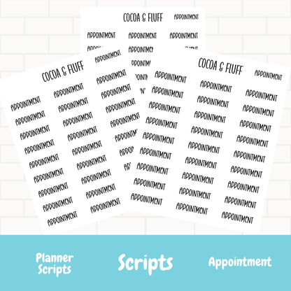 Appointment Script Stickers