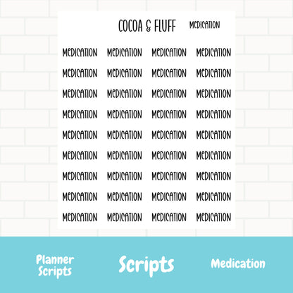 Medication Script Stickers