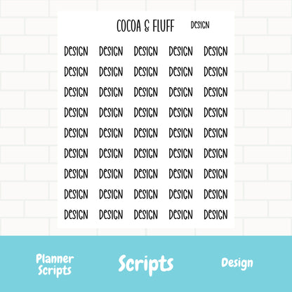 Design Script Stickers