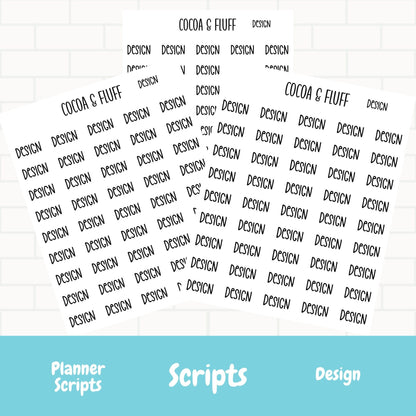 Design Script Stickers
