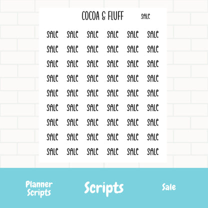 Sale Script Stickers