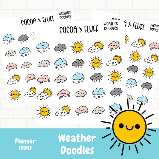 Weather Doodles Planner Icons