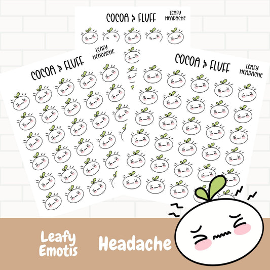 Headache Leafy Planner Icons
