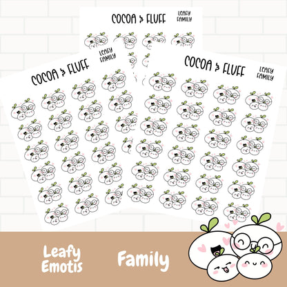 Family Time Leafy Planner Icons
