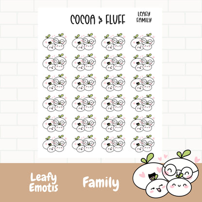 Family Time Leafy Planner Icons