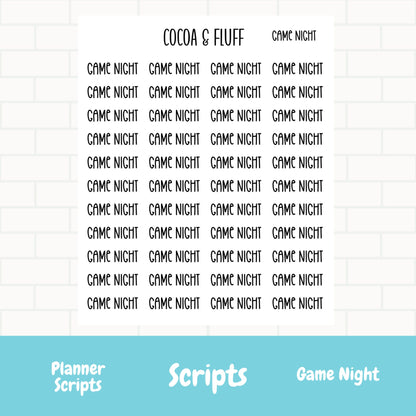 Game Night Planner Scripts