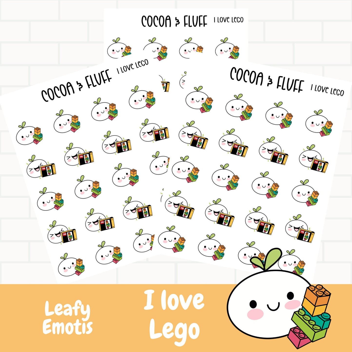 I Love Lego Leafy Planner Icons