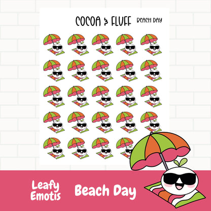 Beach Day Leafy Planner Icons