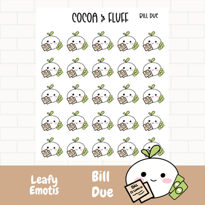 Bill Due Leafy Planner Icons