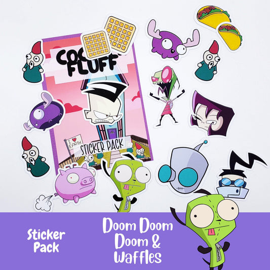 Doom Doom Doom & Waffles Sticker Pack